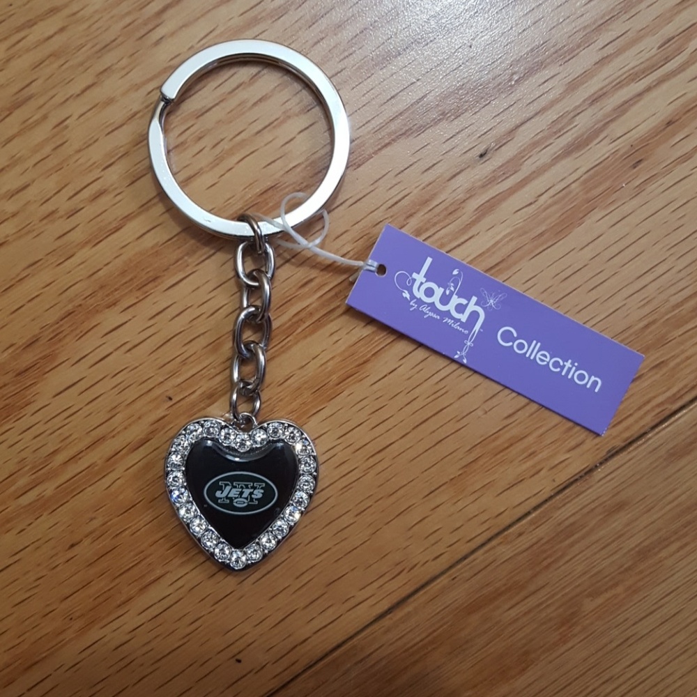 5/$15 NWT New York Jets keychain Touch by Alyssa Milano